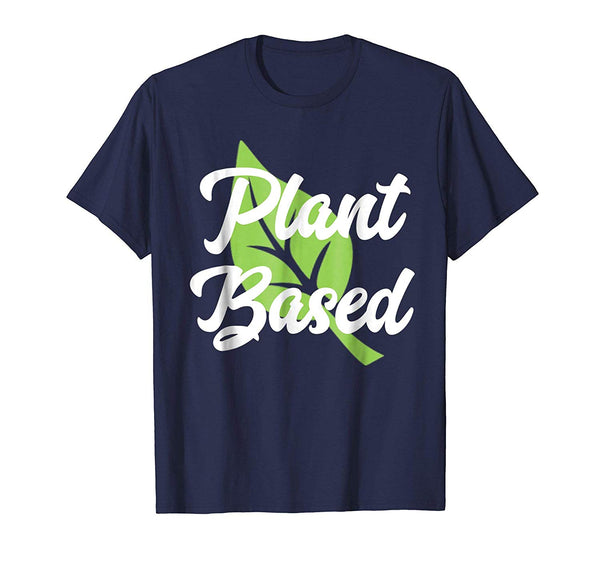 Cutest Plant Based Cute Vegan Vegetarian Leaf Gift  T-Shirt Navy