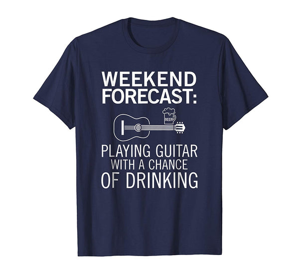 Hotest Acoustic Guitar Gift Funny For Beer Drinkers  T-Shirt Navy