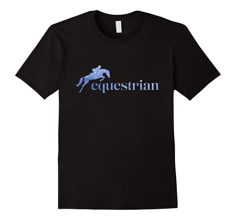 Wonderful Horse Riding English Equestrian Hunter Jumper  T-Shirt Black