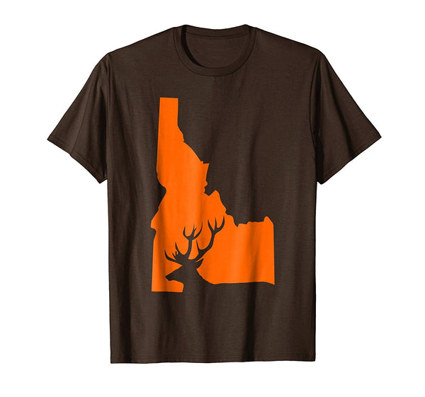 Cool Idaho Deer Hunt Hunting Hunter Apparel Clothing  T-Shirt Brown