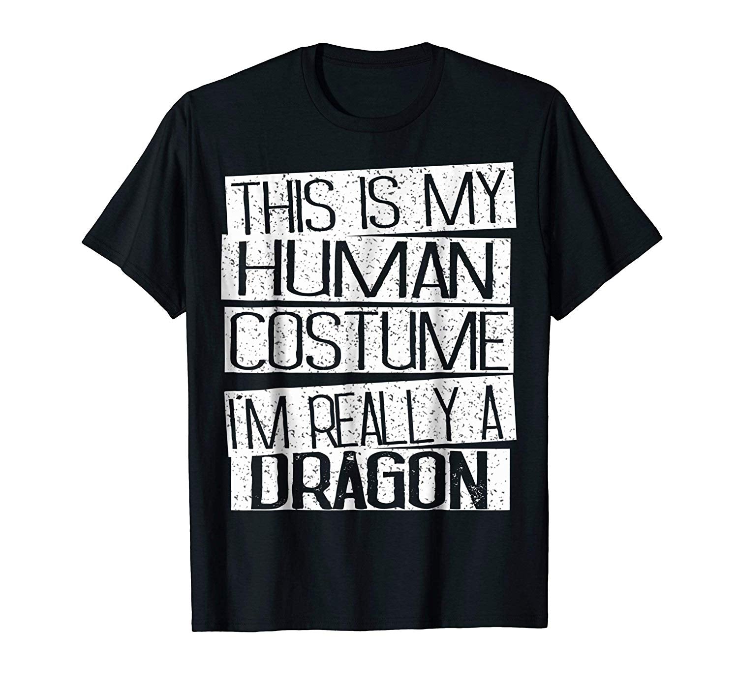 Adorable This Is My Human Costume I'm Really A Dragon  T-Shirt Black