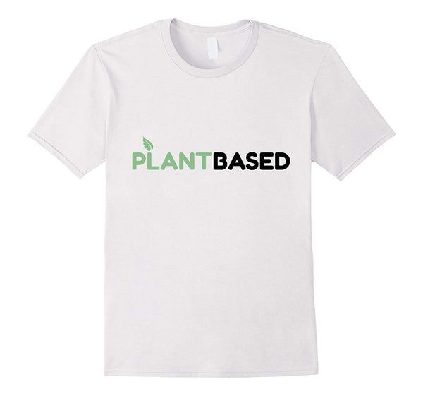 Great Plant Based Logo Tee For Vegans And Plant Lovers  T-Shirt White