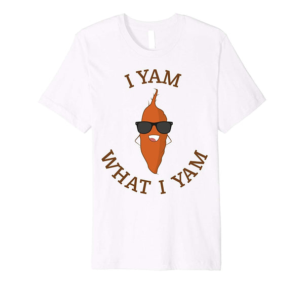 Cutest I Yam What I Yam Funny Yam Tee  T-Shirt White