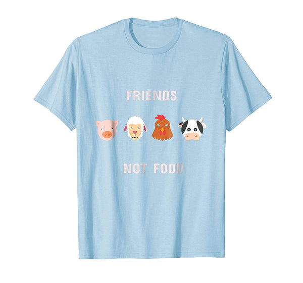 Funny Friends Not Food Vegan Vegetarian And Animal Rights  T-Shirt Baby Blue