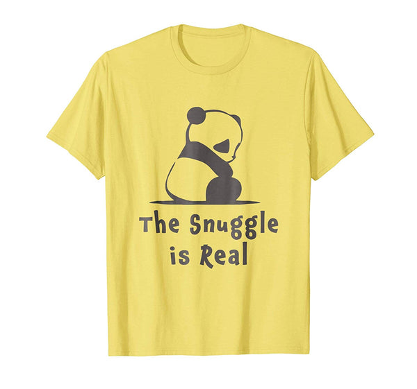 Wonderful Girls Cutest Panda Ever The Snuggle Is Real Gift  T-Shirt Lemon