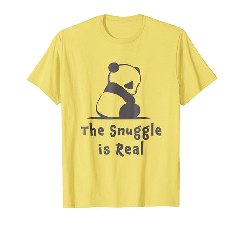 Wonderful Girls Cutest Panda Ever The Snuggle Is Real Gift  T-Shirt Lemon