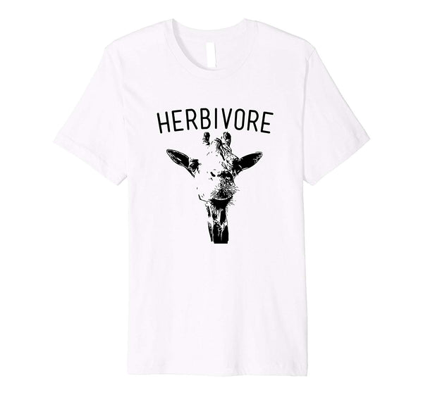 Wonderful Herbivore Giraffe Vegetarian Inspired Apparel  T-Shirt White