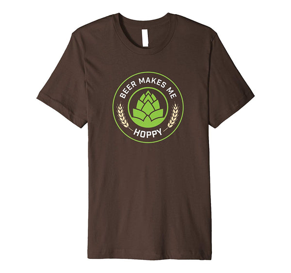 Cutest Beer Makes Me Hoppy Ipa  T-Shirt Brown