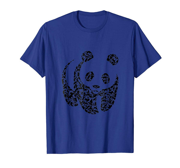 Cute Panda Bear World Wildlife All Animal Protection Tee  T-Shirt Royal Blue