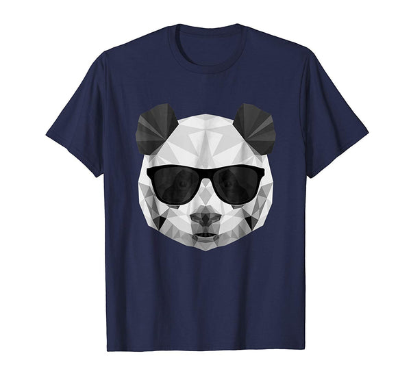 Wonderful Panda Panda Polygonal  T-Shirt Navy