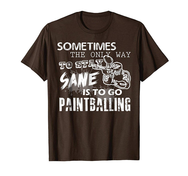 Great Paintball Go Paintballing  T-Shirt Brown