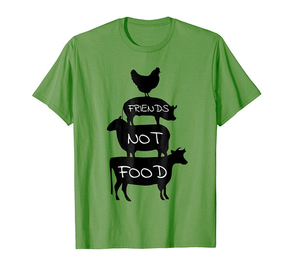 Hot Friends Not Food Vegan For Animal Lovers Vegetarians  T-Shirt Grass