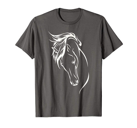 Beautiful This Girl Runs On Jesus And Horses Horse Riding Tee  T-Shirt Asphalt