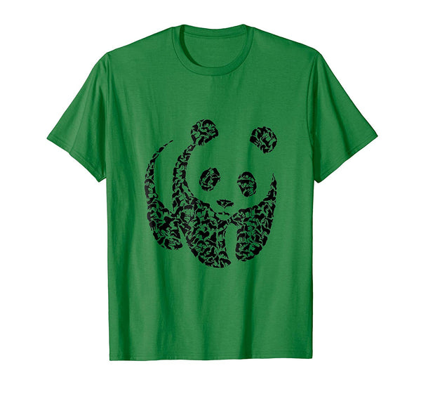 Cute Panda Bear World Wildlife All Animal Protection Tee  T-Shirt Kelly Green