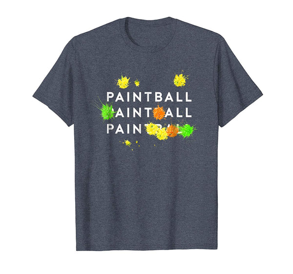 Cutest Paintball Ain't All Pain  T-Shirt Heather Blue