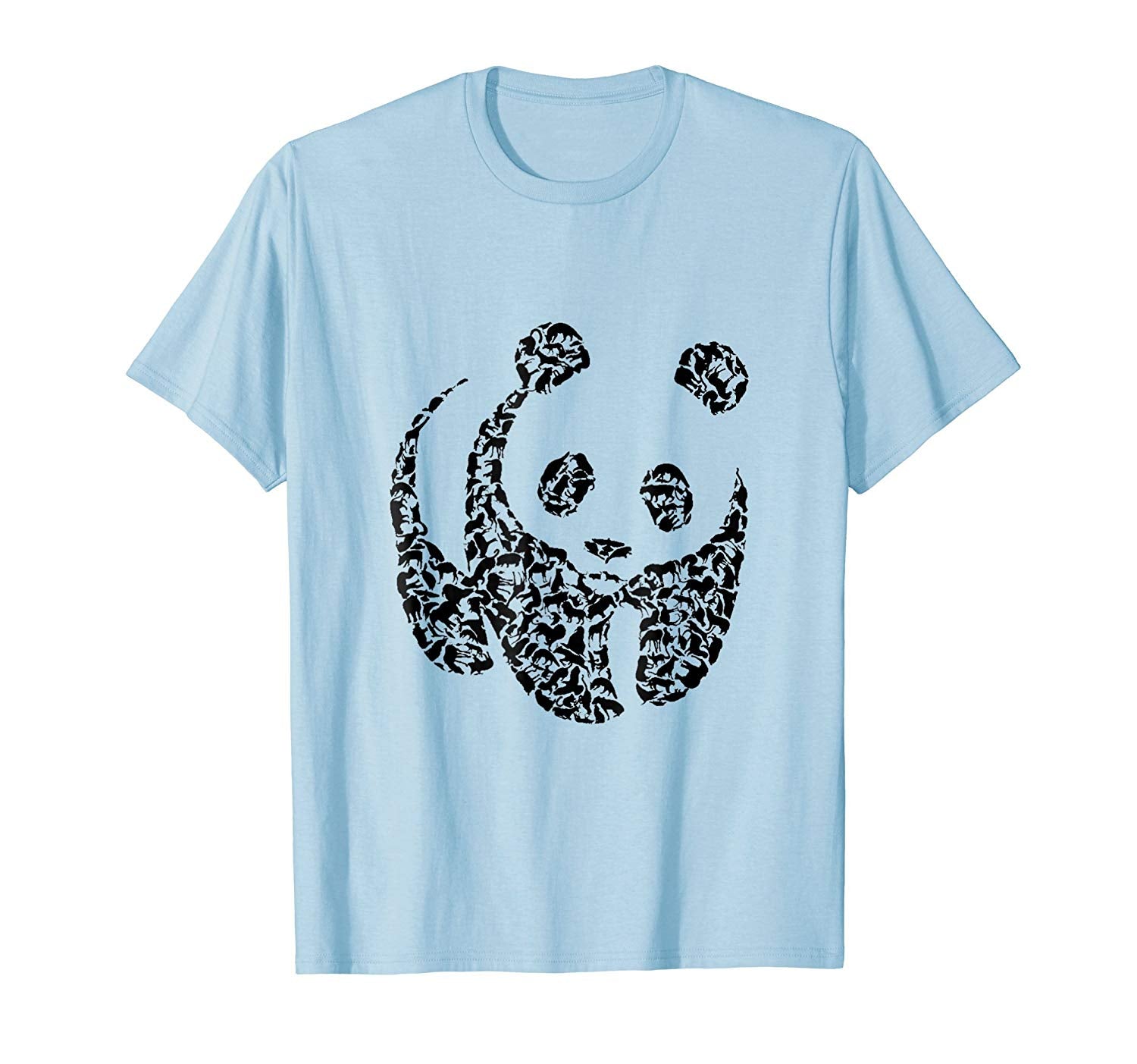 Cute Panda Bear World Wildlife All Animal Protection Tee  T-Shirt Baby Blue