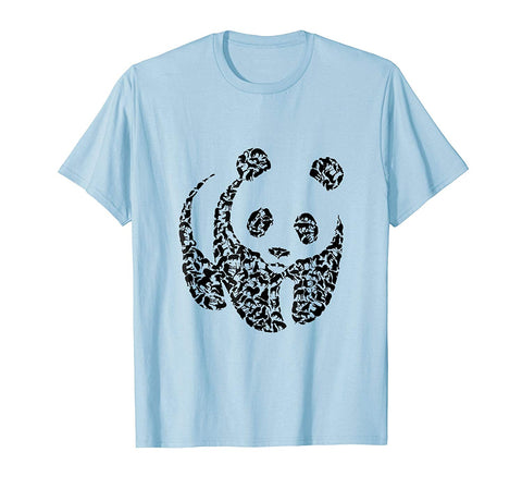 Cute Panda Bear World Wildlife All Animal Protection Tee  T-Shirt Baby Blue