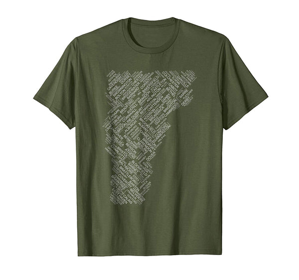 Wonderful 802 Tees Vermont Towns Vt Green Mountains 802  T-Shirt Olive