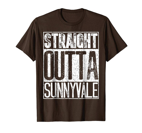 Beautiful Straight Outta Sunnyvale Trailer Park Camping Gift  T-Shirt Brown