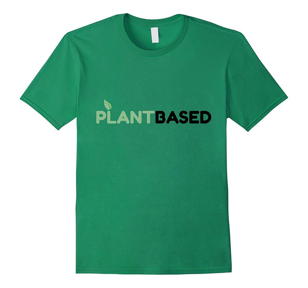 Great Plant Based Logo Tee For Vegans And Plant Lovers  T-Shirt Kelly Green