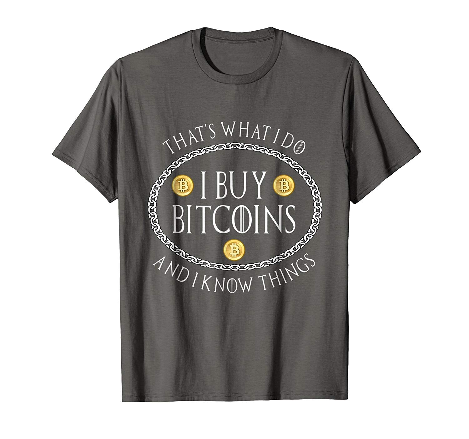 Funny Mens Bitcoin Parody Miner Trader Cryptocurrency Hodl  T-Shirt Asphalt