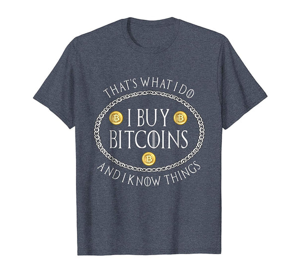 Funny Mens Bitcoin Parody Miner Trader Cryptocurrency Hodl  T-Shirt Heather Blue