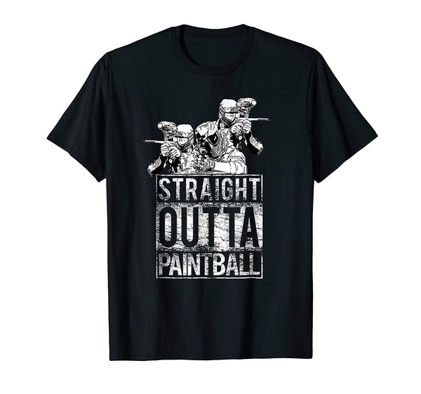 Cute Straight Outta Paintball  T-Shirt Black