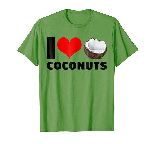 Cute I Love Coconuts For Vegans Vegetarians  T-Shirt Grass