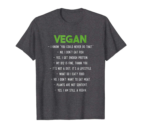 Cute Vegan Funny Vegan Vegan Quote  T-Shirt Dark Heather