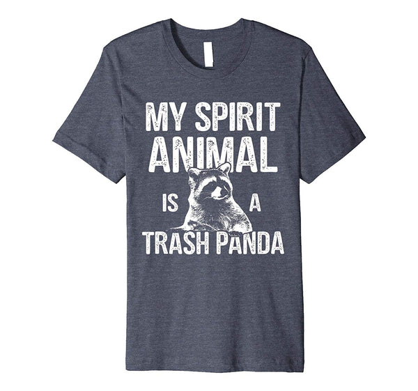 Cool My Spirit Animal Trash Panda Raccoon  T-Shirt Heather Blue