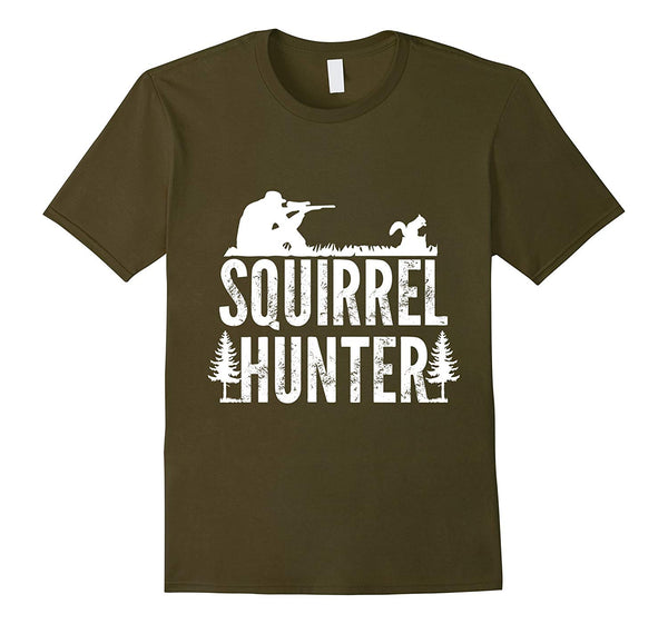 Cool Squirrel Hunter Target Practice Hunting  T-Shirt Olive