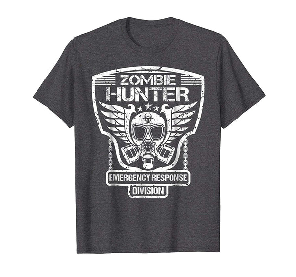 Cute Zombie Hunter Emergency Response Division  T-Shirt Dark Heather