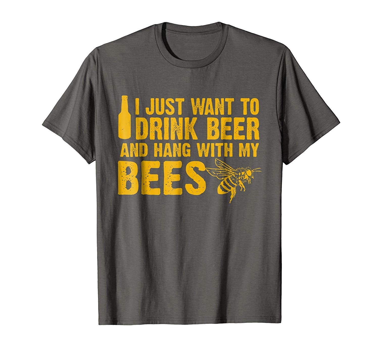 Hot Beekeeper Beekeeping Drink Beer  T-Shirt Asphalt