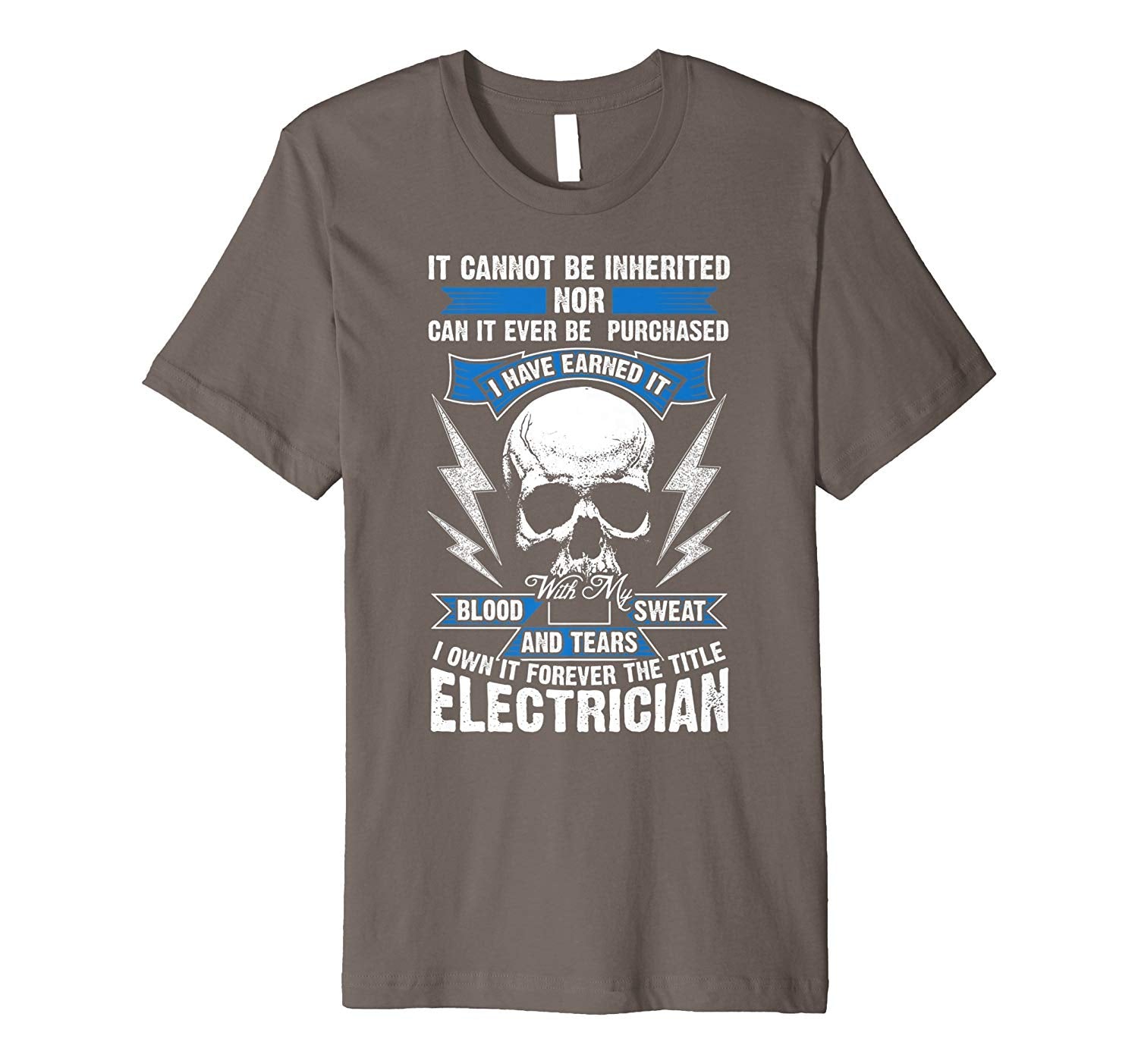 Beautiful Funny Electrician Premium Great Union Crack Gift Tee  T-Shirt Asphalt