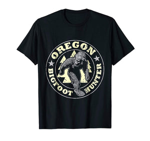 Cute Oregon Bigfoot Hunter Believe  T-Shirt Black