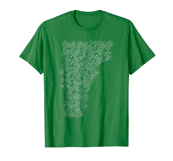 Wonderful 802 Tees Vermont Towns Vt Green Mountains 802  T-Shirt Kelly Green