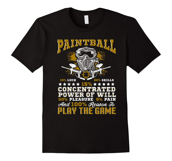 Cute Paintball Fun Play The Game  T-Shirt Black