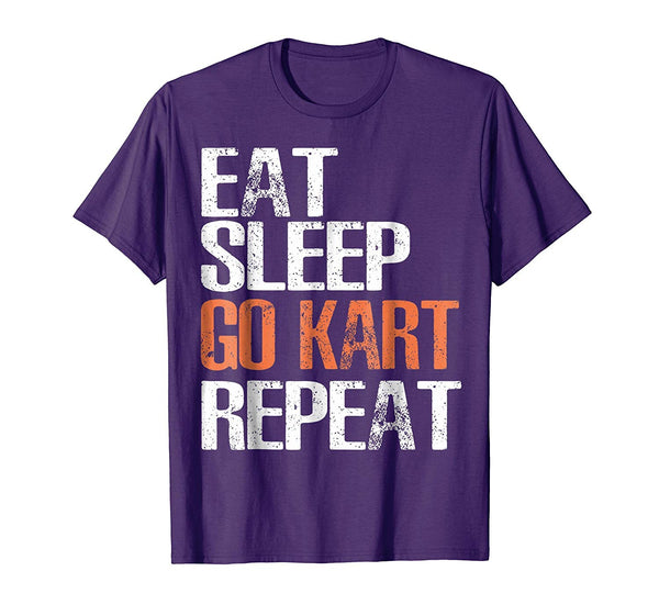 Wonderful Eat Sleep Go Kart Repeat Cool Racer Gift  T-Shirt Purple