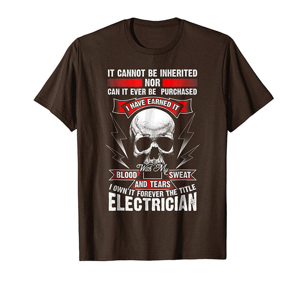 Wonderful Vintage Electrician Gift Funny Profession Pride Tee  T-Shirt Brown