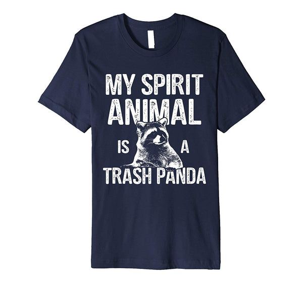 Cool My Spirit Animal Trash Panda Raccoon  T-Shirt Navy