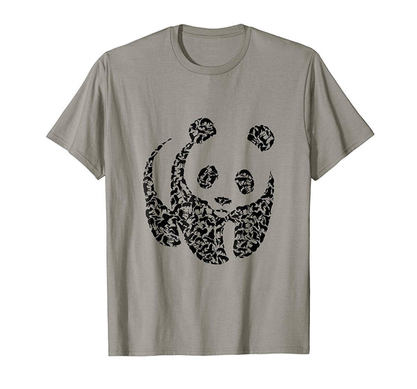 Cute Panda Bear World Wildlife All Animal Protection Tee  T-Shirt Slate