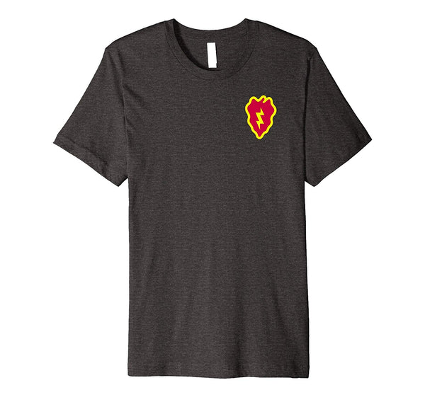 Adorable 25th Infantry Division &quot;electric Strawberry&quot; Army  T-Shirt Dark Heather