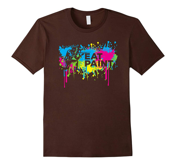 Cutest Funny Paintball Eat Paint  T-Shirt Brown