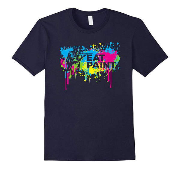 Cutest Funny Paintball Eat Paint  T-Shirt Navy