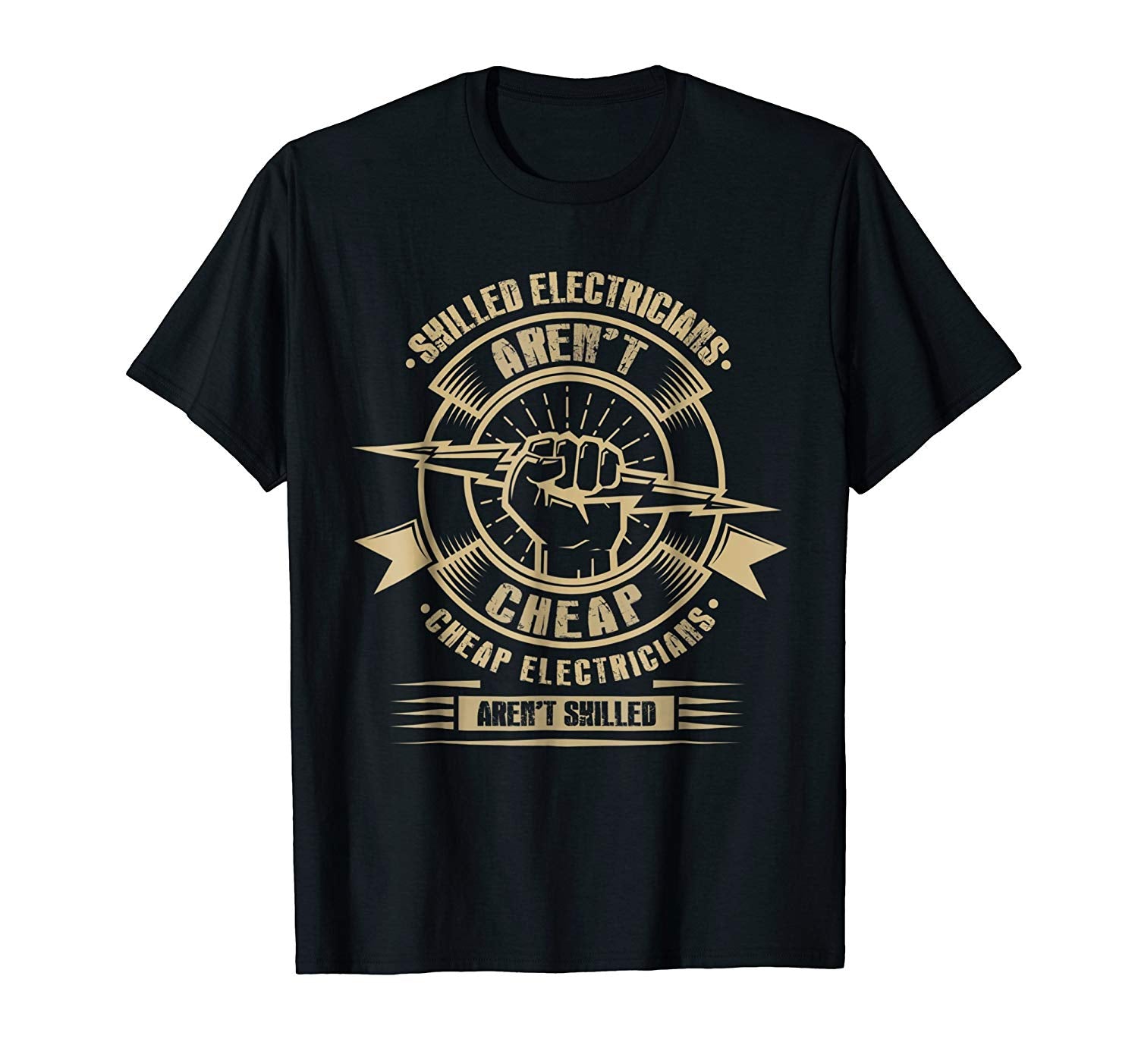 Cute I'm An Skilled Electrician  T-Shirt Black