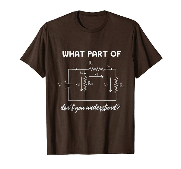 Funny Engineering Electric Circuit Math Science Geek  T-Shirt Brown