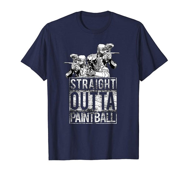 Cute Straight Outta Paintball  T-Shirt Navy