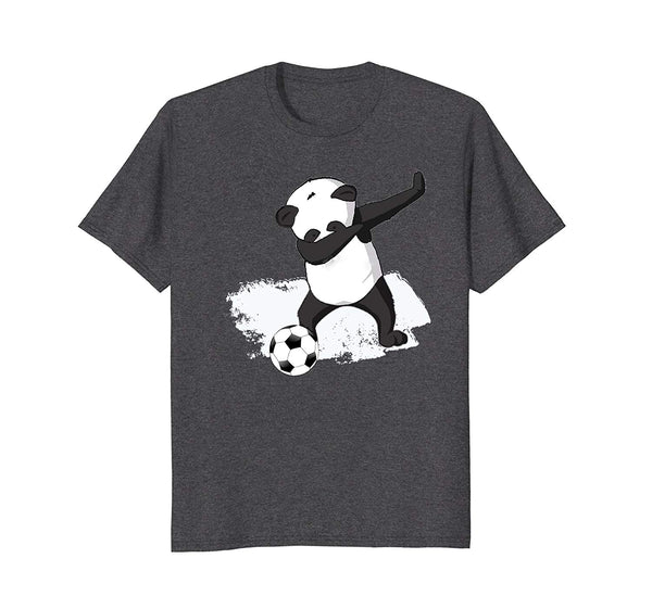 Great Dabbing Panda Soccer  T-Shirt Dark Heather