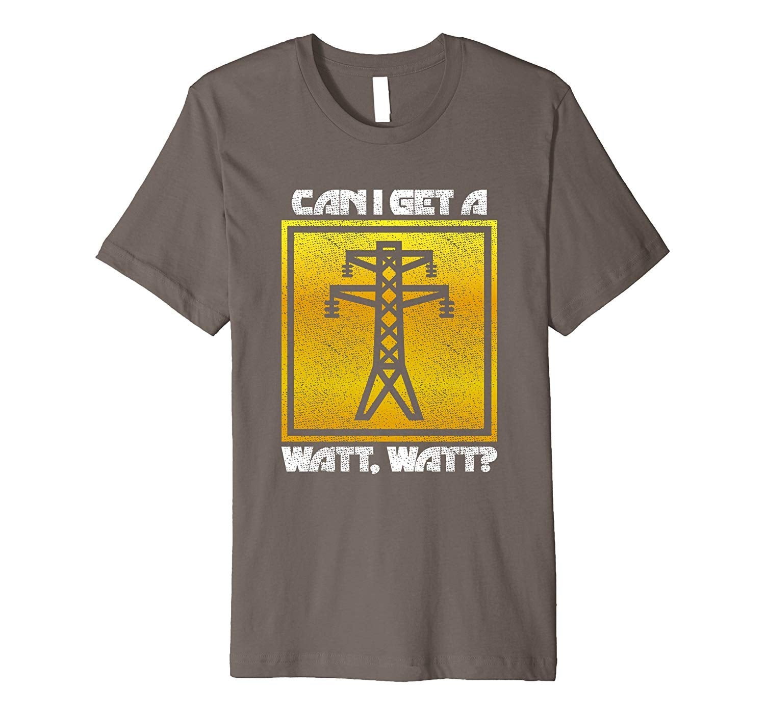 Hot Funny Watt Watt Lineman Electrical Engineer Men Dad  T-Shirt Asphalt