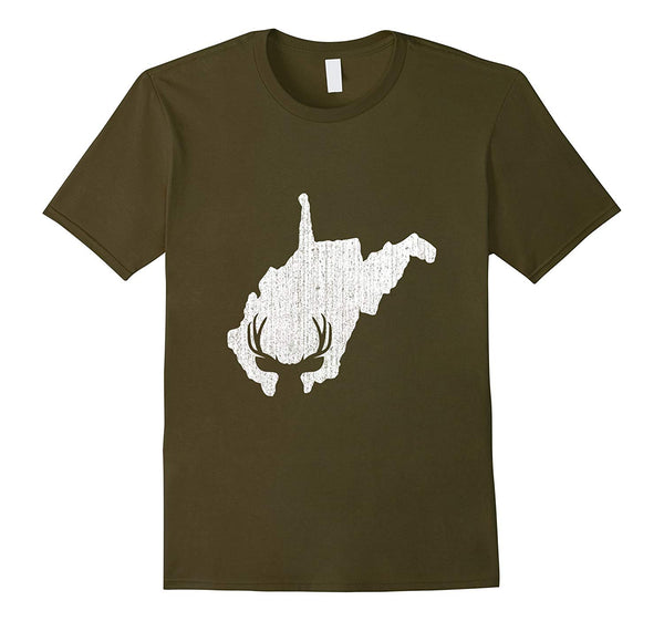 Hot West Virginia Deer Hunter Hunting Season  T-Shirt Olive